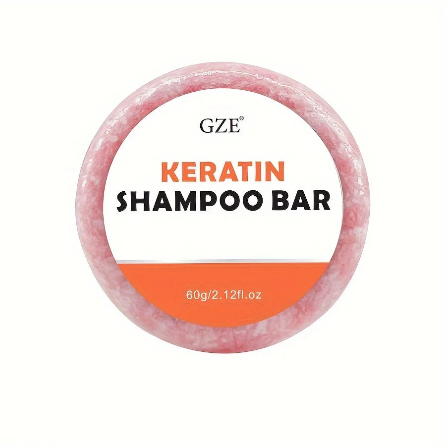 Keratin Shampoo Bar Soap - Salon Thickening for Dry, Damaged, Curly,