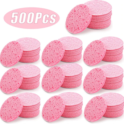50PCS Face Cleaning Sponge Pad for Exfoliator Mask Facial SPA Massage
