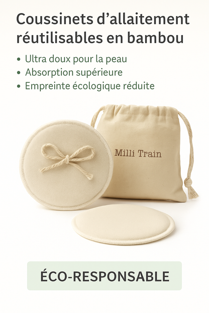 Confort naturel – Coussinets d’allaitement réutilisables en bambou | Verdalya