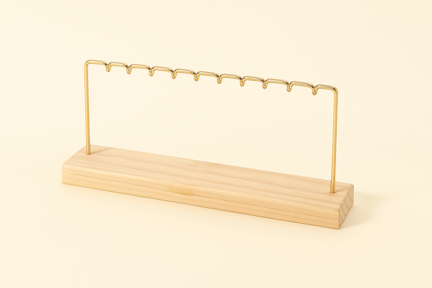 Présentoir éco-chic – Support en bois & laiton pour boucles d’oreilles | Verdalya