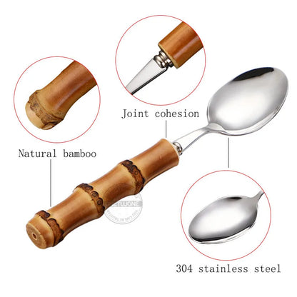 Set de couverts en bambou avec étui – Nomade & réutilisable