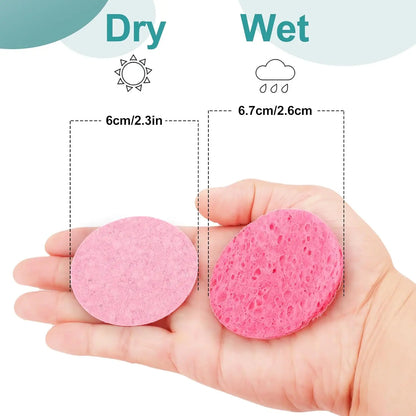 50PCS Face Cleaning Sponge Pad for Exfoliator Mask Facial SPA Massage