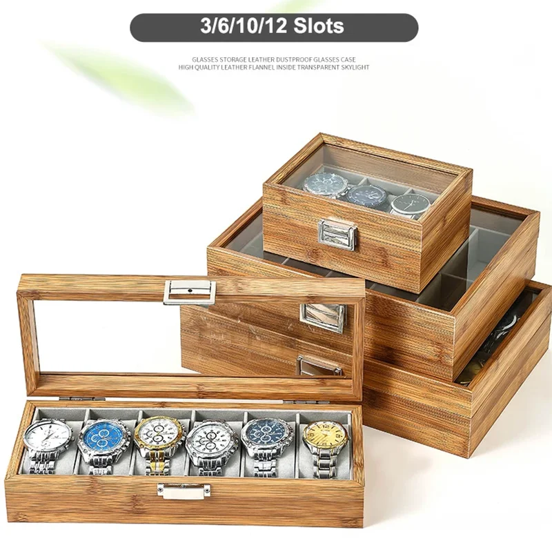 New Style Environmental Protection Bamboo Watch Box Fashionable