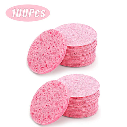 50PCS Face Cleaning Sponge Pad for Exfoliator Mask Facial SPA Massage