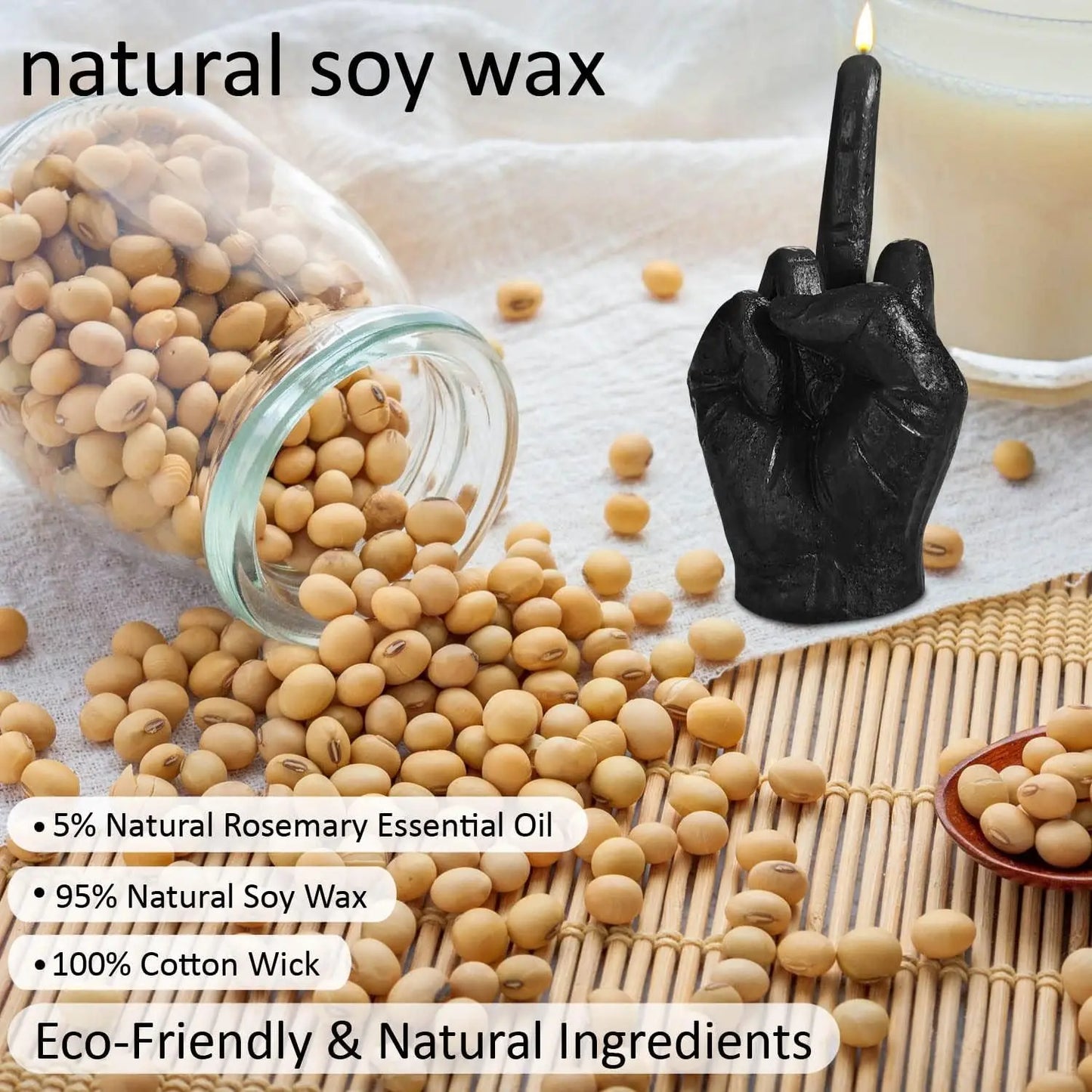 Finger Scented Candle Room Decor Aesthetic Fragrance Soy Wax