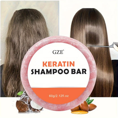 Keratin Shampoo Bar Soap - Salon Thickening for Dry, Damaged, Curly,