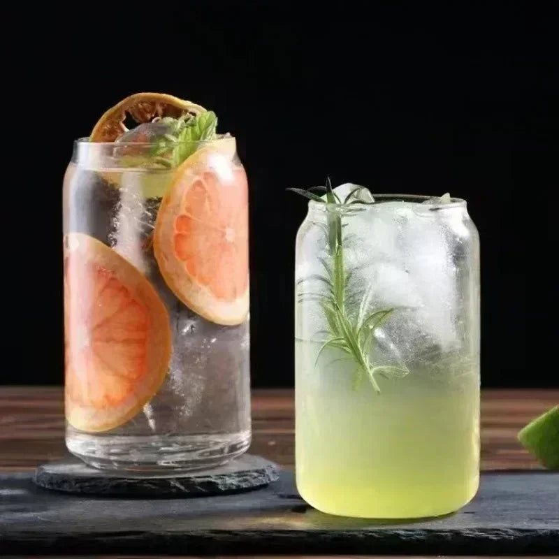 Tasse en verre borosilicate – 350/550 ml (avec ou sans couvercle & paille)