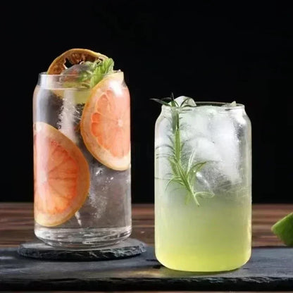 Tasse en verre borosilicate – 350/550 ml (avec ou sans couvercle & paille)