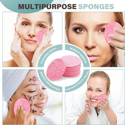 50PCS Face Cleaning Sponge Pad for Exfoliator Mask Facial SPA Massage