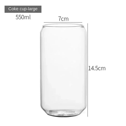 Tasse en verre borosilicate – 350/550 ml (avec ou sans couvercle & paille)