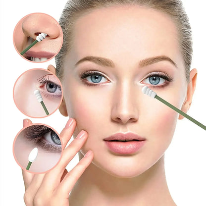 Kit Écologique de 2 Coton-Tiges Réutilisables en Silicone + Étui Compact