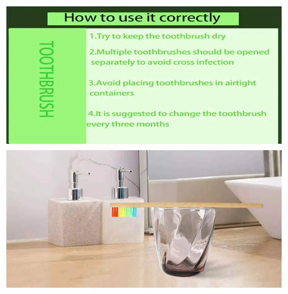 Brosses à dents en bambou – Pack familial