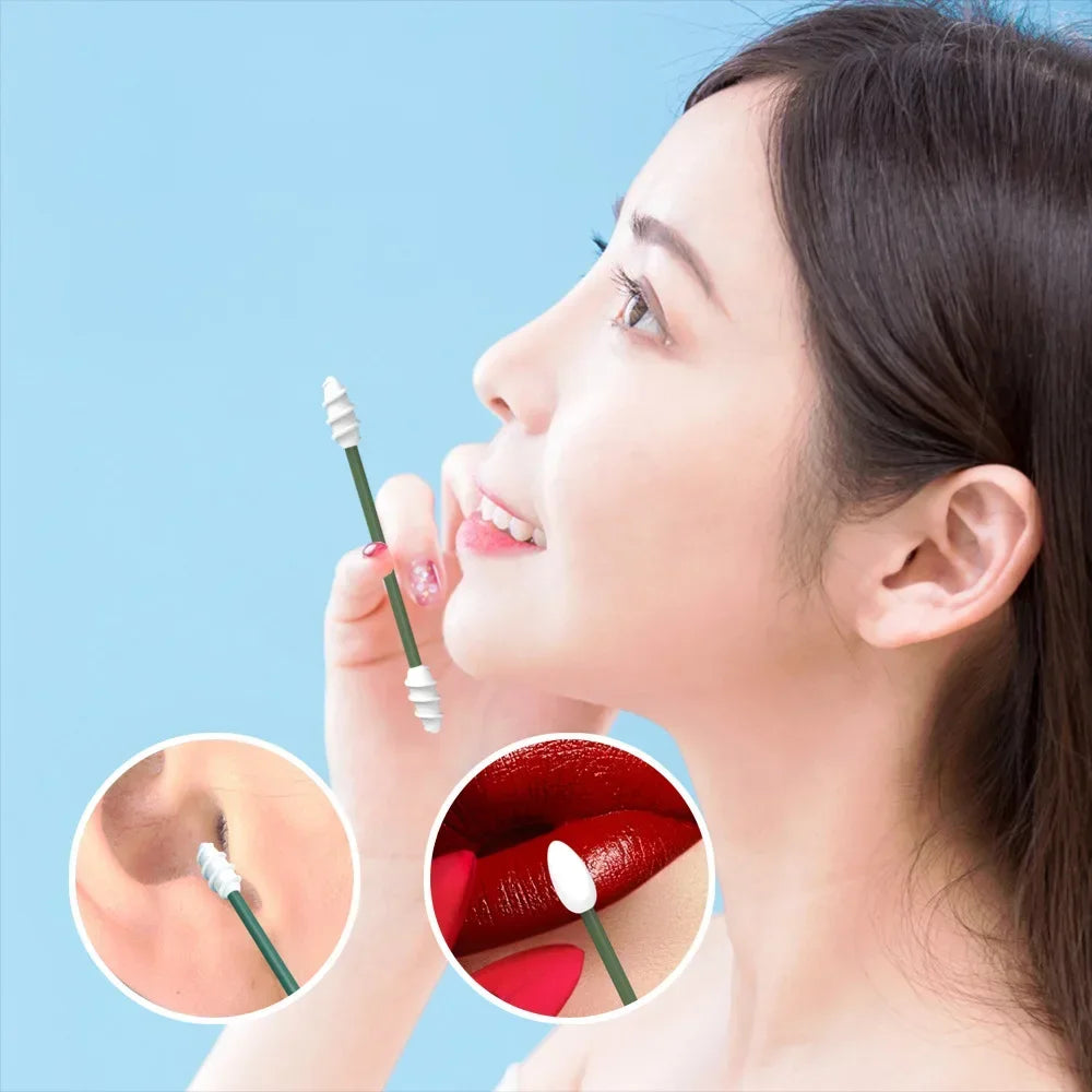 Kit Écologique de 2 Coton-Tiges Réutilisables en Silicone + Étui Compact