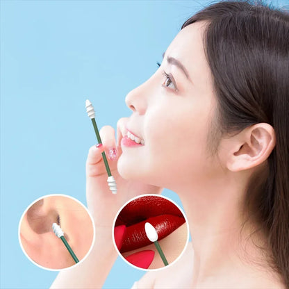 Kit Écologique de 2 Coton-Tiges Réutilisables en Silicone + Étui Compact