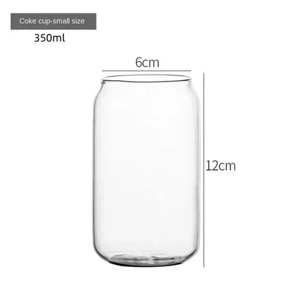 Tasse en verre borosilicate – 350/550 ml (avec ou sans couvercle & paille)