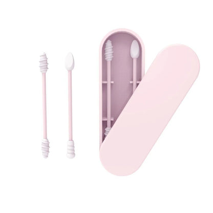 Kit Écologique de 2 Coton-Tiges Réutilisables en Silicone + Étui Compact