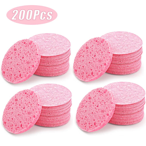50PCS Face Cleaning Sponge Pad for Exfoliator Mask Facial SPA Massage