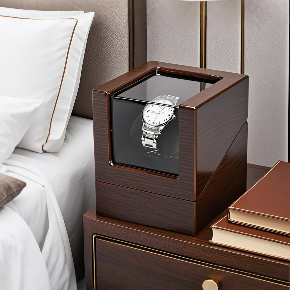 Remontoir compact – Coffret en bois pour montre automatique | Verdalya